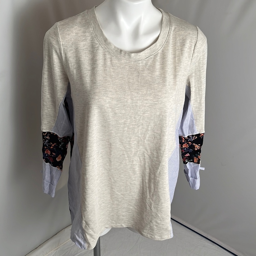 Mystree mixed media pullover L